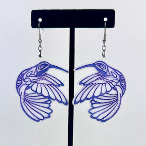 Hummingbird Earrings- Purple