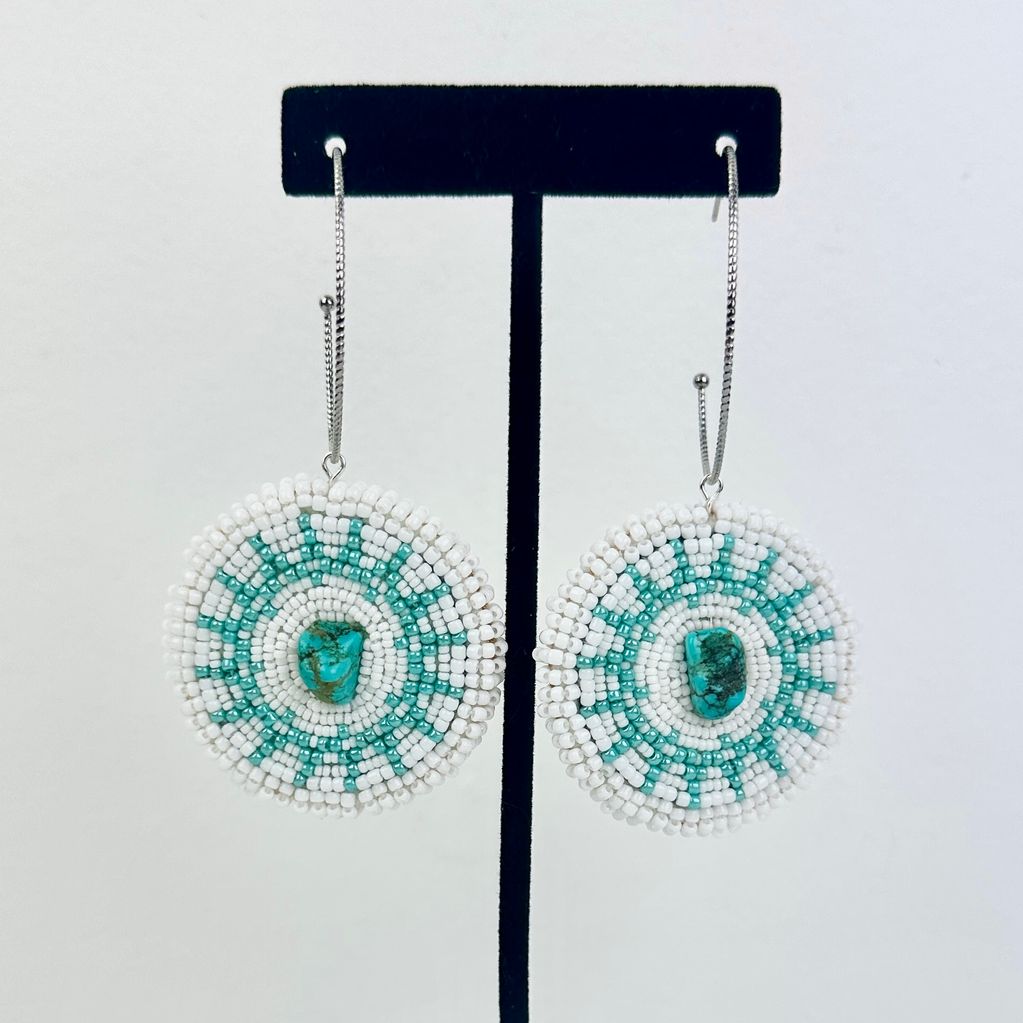 LY Icy Blue/White Earrings