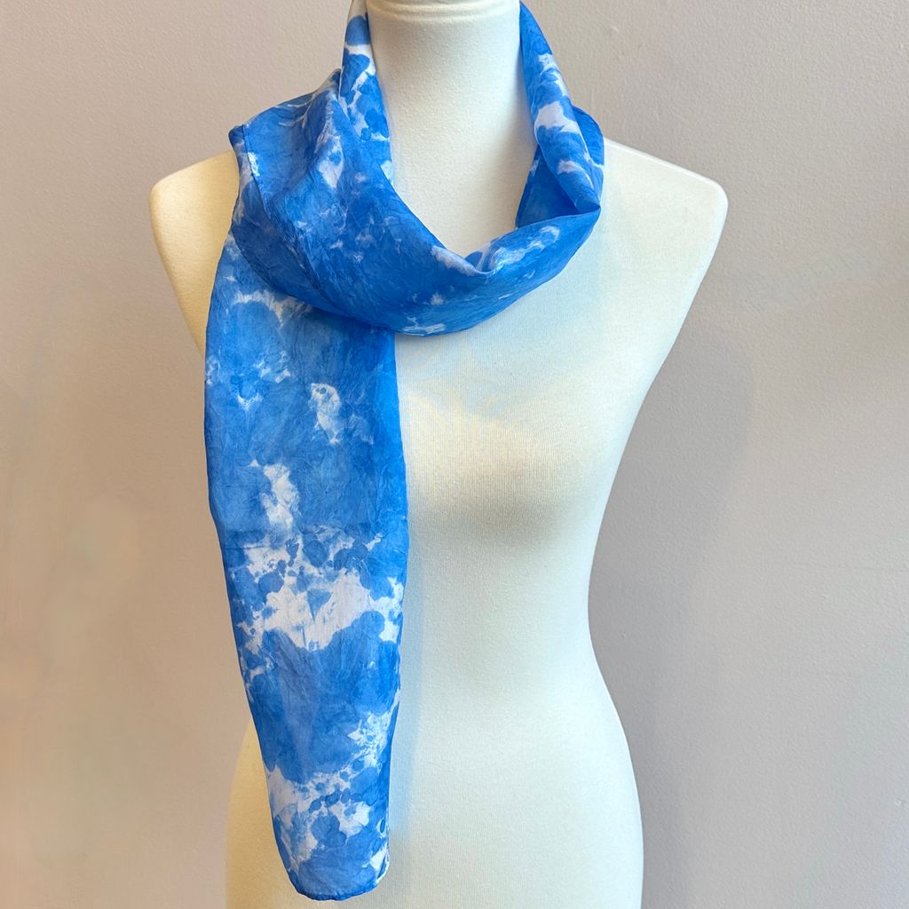 Blue and White Scarf