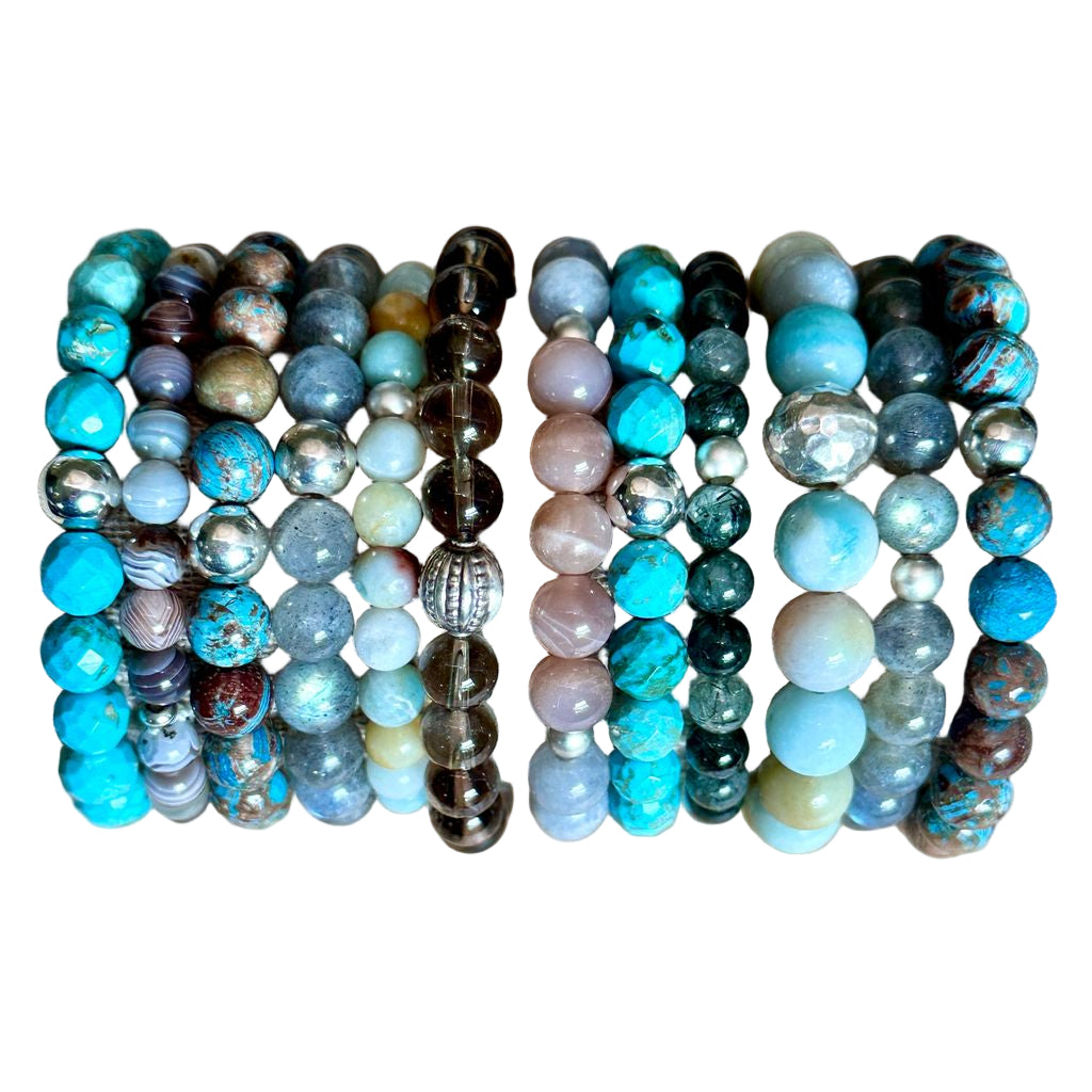 Assorted Natural Stone Bracelets by LJ