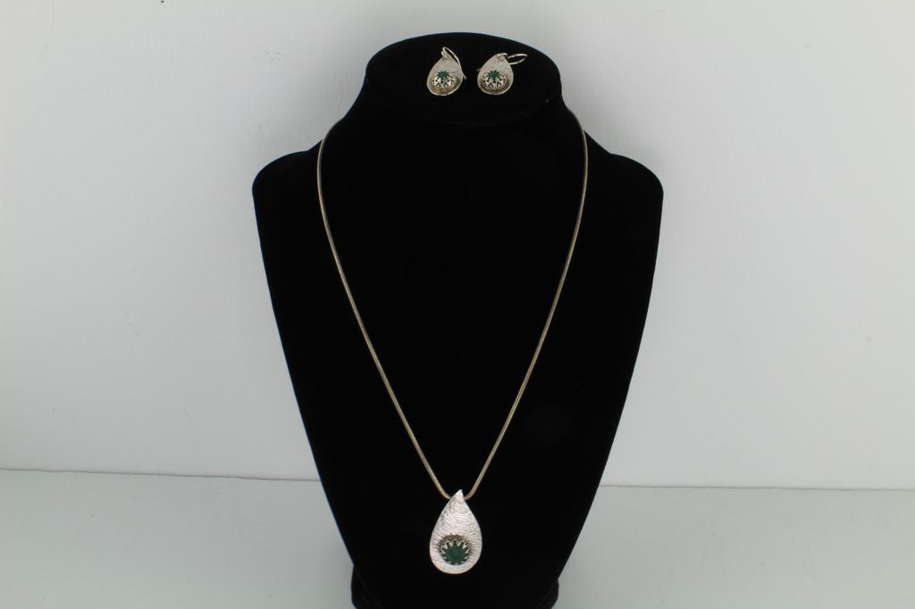 Malachite Necklace/Earring Set