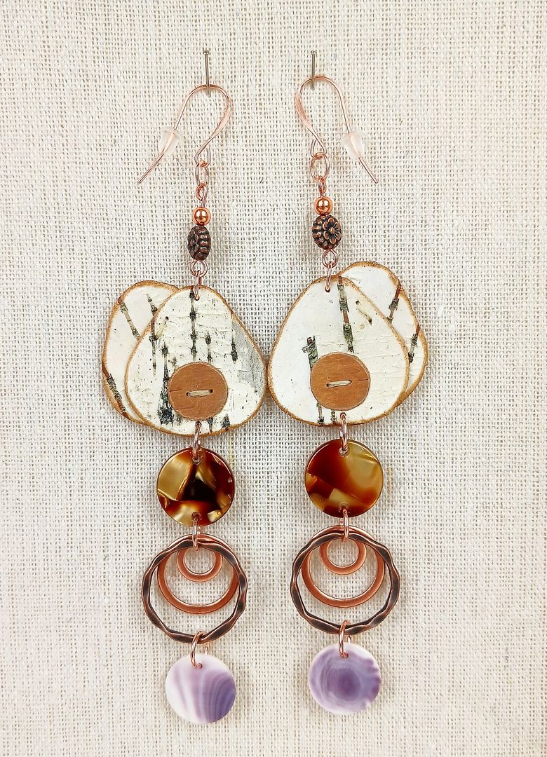 4-Tiered Birch Earrings