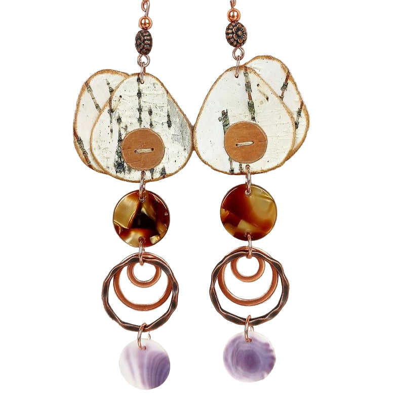 4-Tiered Birch Earrings
