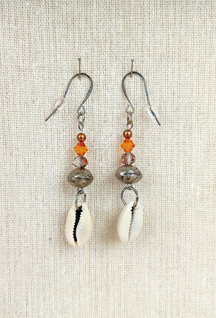 Beaded Shell Earrings