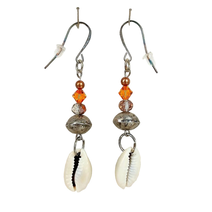 Beaded Shell Earrings