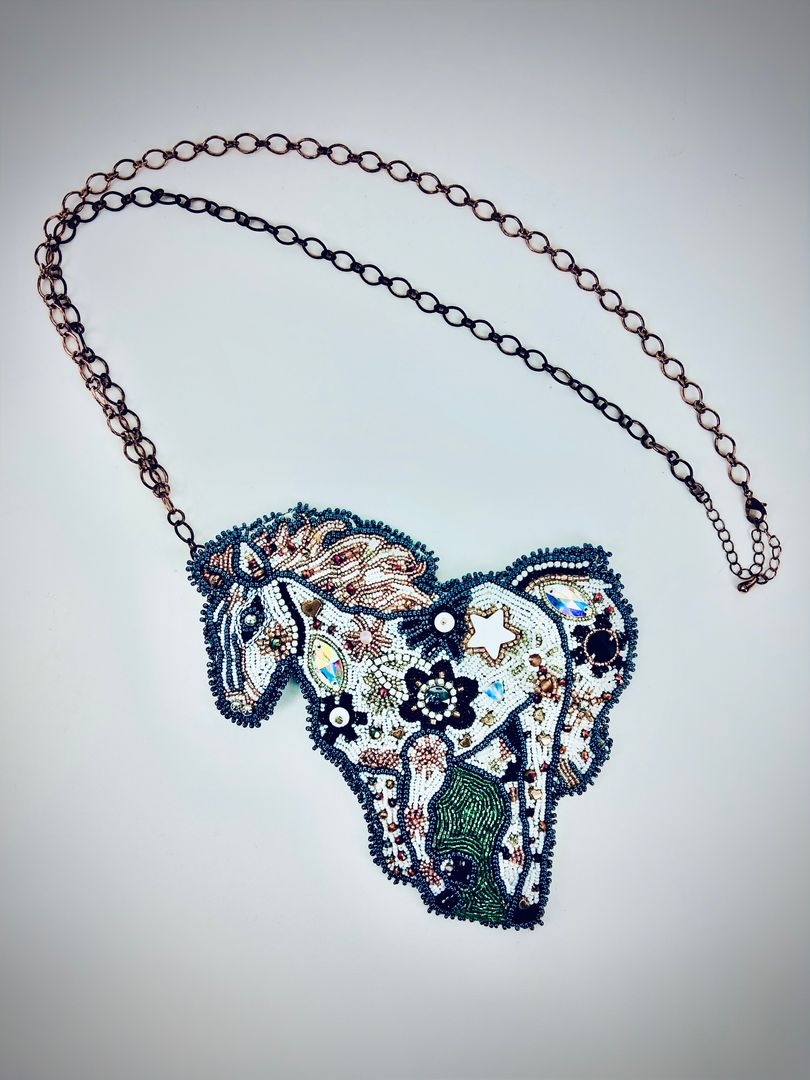 White Horse Necklace
