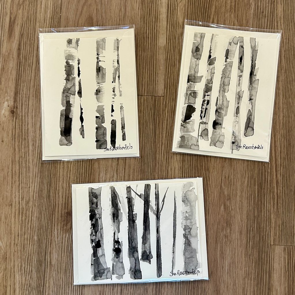 Handpainted Birch Cards