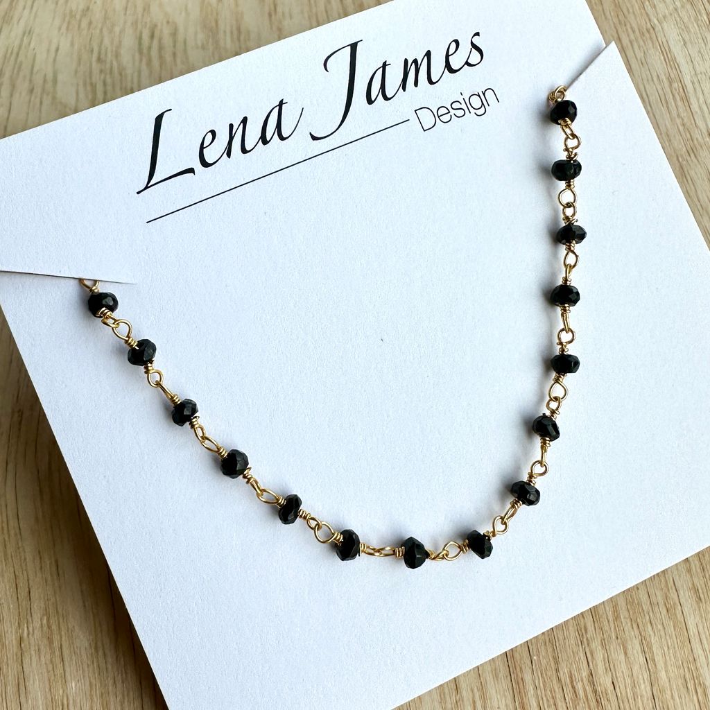Simple Elegance Necklace with Black Onyx - LJ