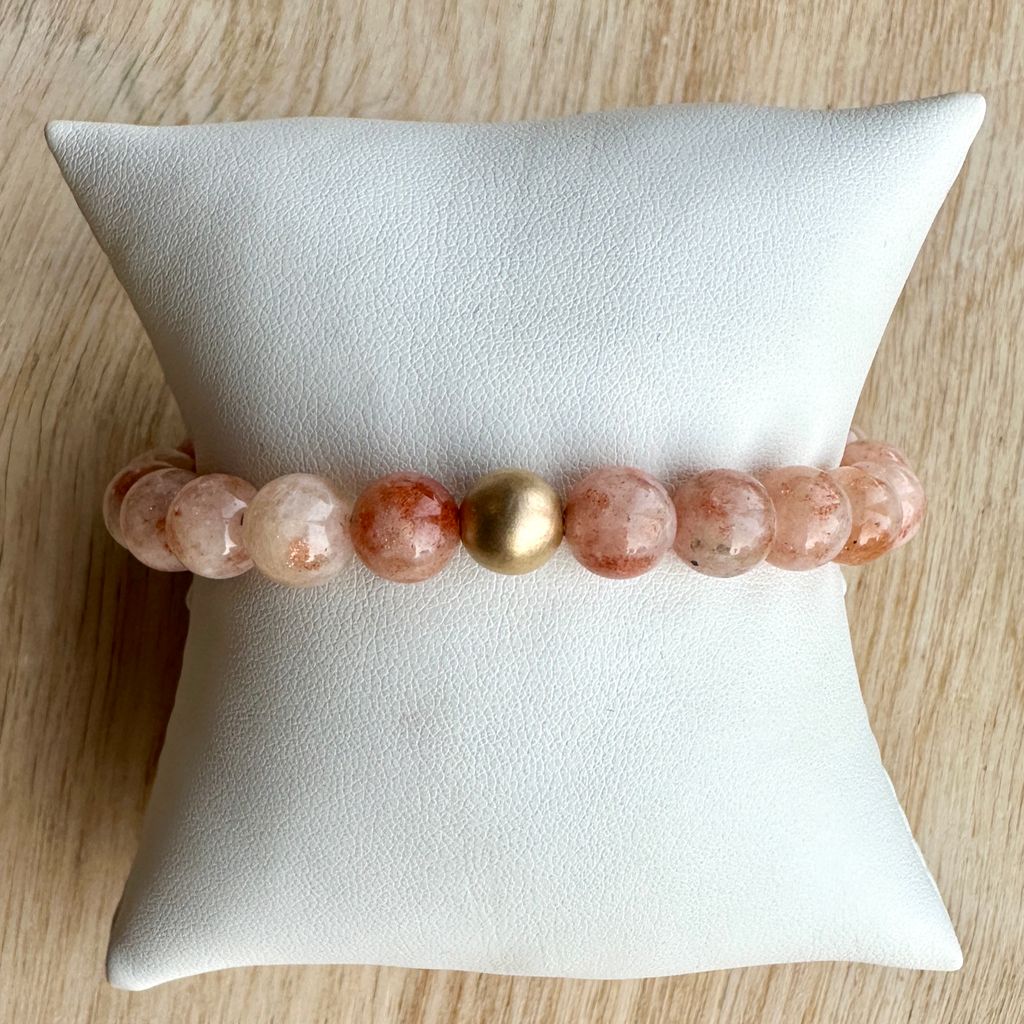 Sunstone and Gold Bracelet