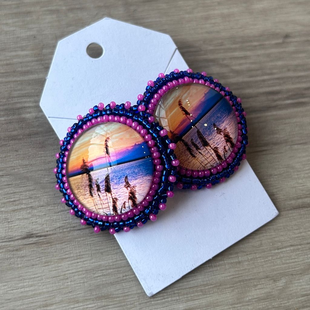Pink and Purple Sky Earrings AB
