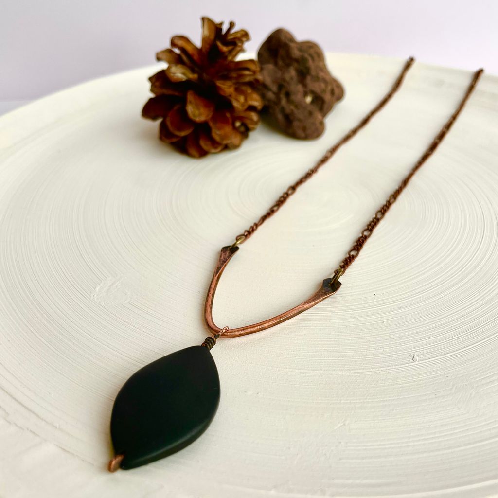 Black Onyx Copper Necklace AK