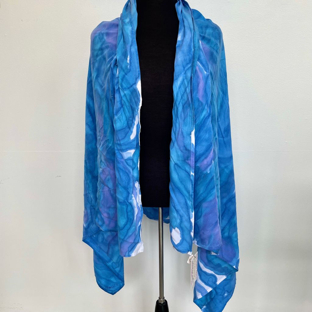 Blue Hand Dyed Shawl CH