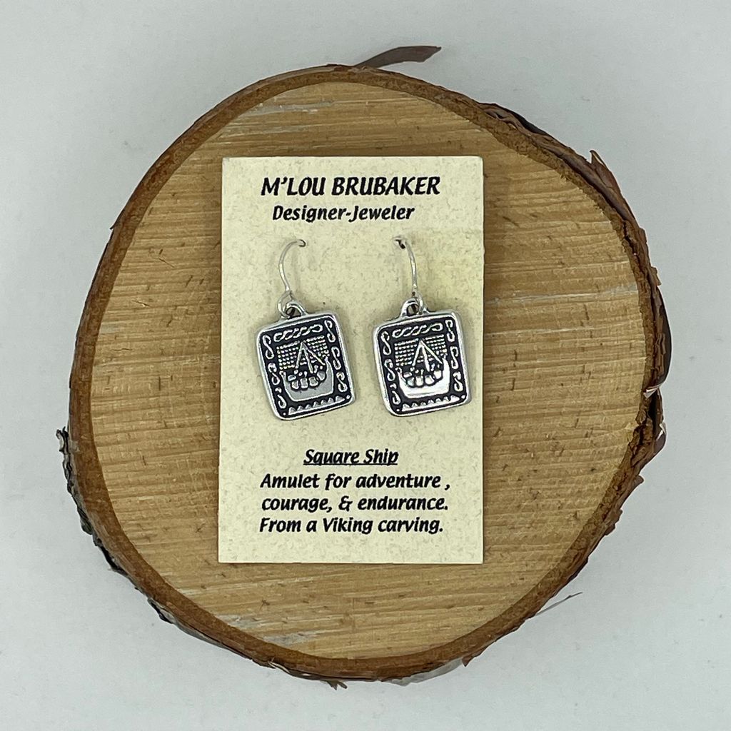 Square Ship Earrings #567