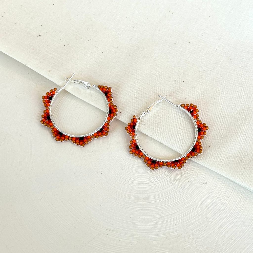 Gold Tip Hoop Earrings ZS