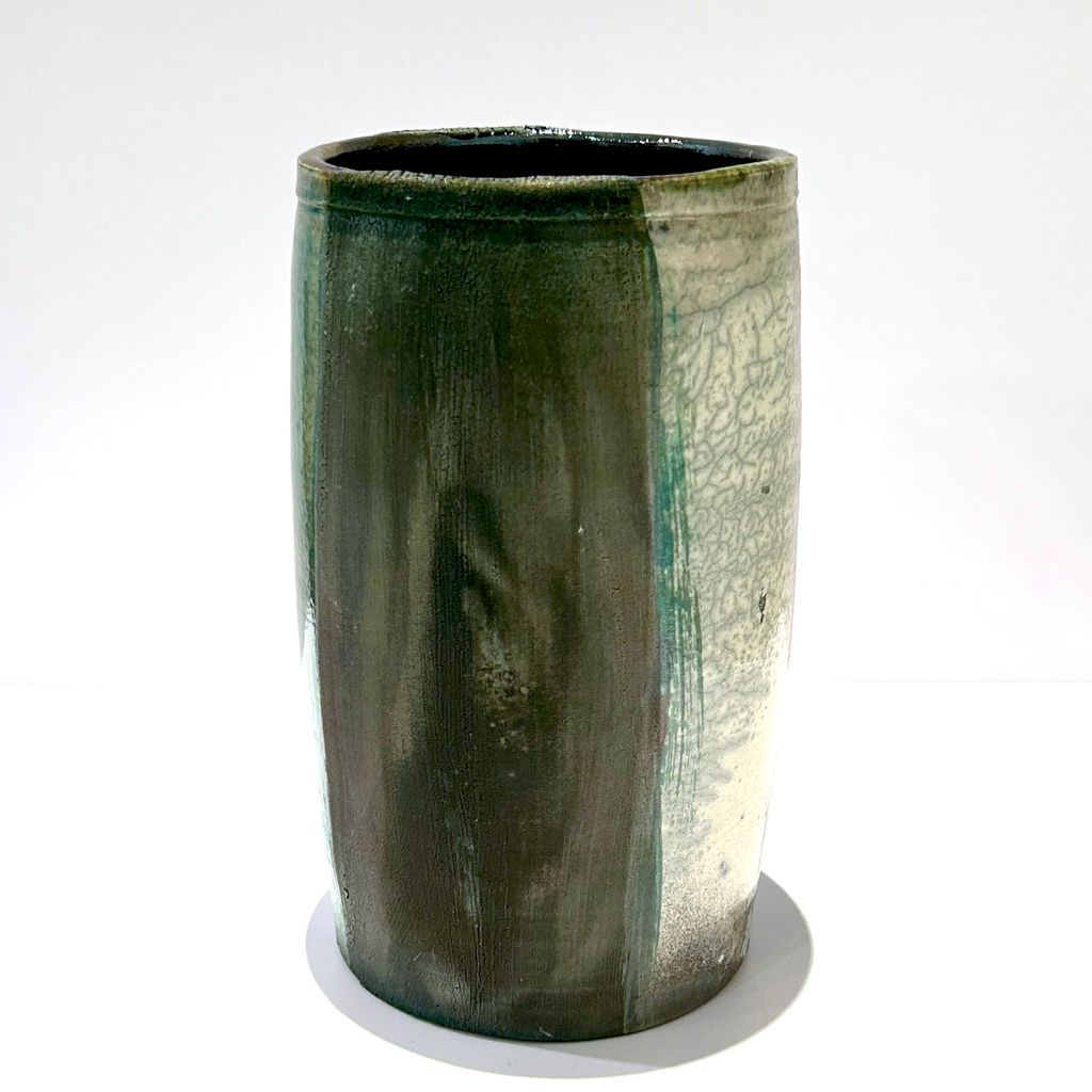 Tall Raku Vase