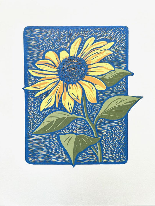 The Joy of Life: Sunflower with Blue
