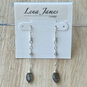 Marquise Labradorite Dangle Earrings