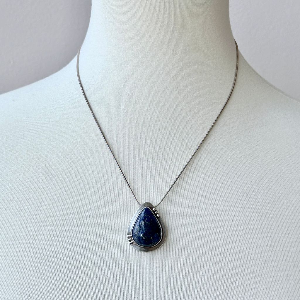 Lapis Teardrop Necklace