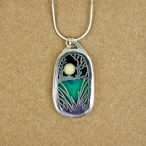 220-549 Sterling Resin Pendant