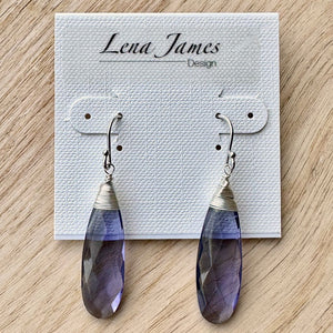 Faceted Amethyst Earrings