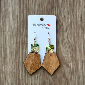 Geometric Wood Earrings