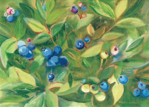 Blueberries (oil) - 11 x 14 Print