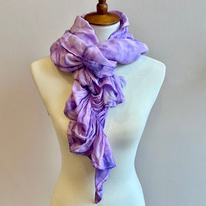 Purple Ruffled Scarf