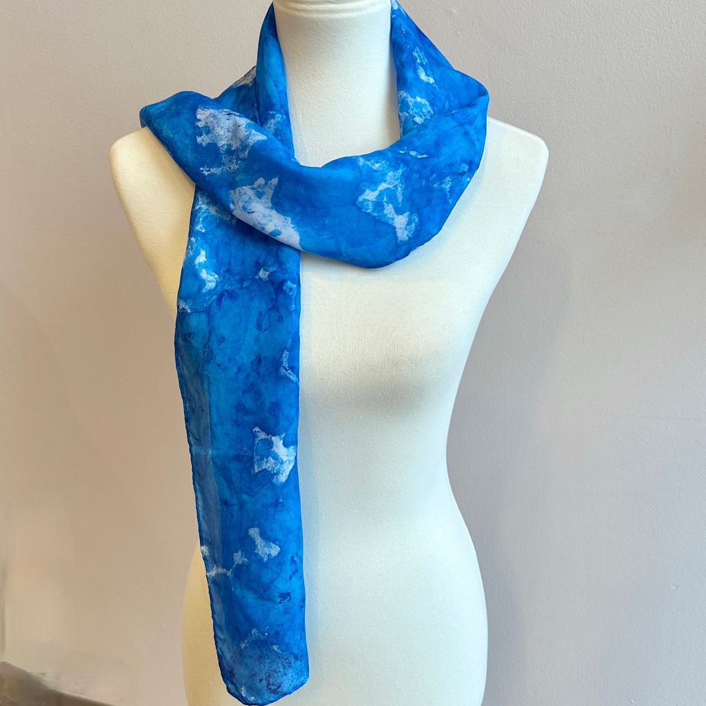 Blue Metallic Scarf