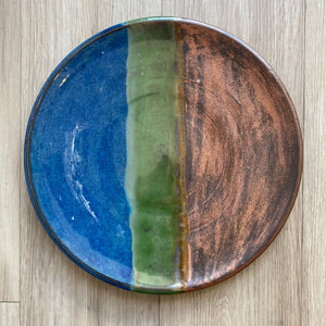 Copper and Striped Plate