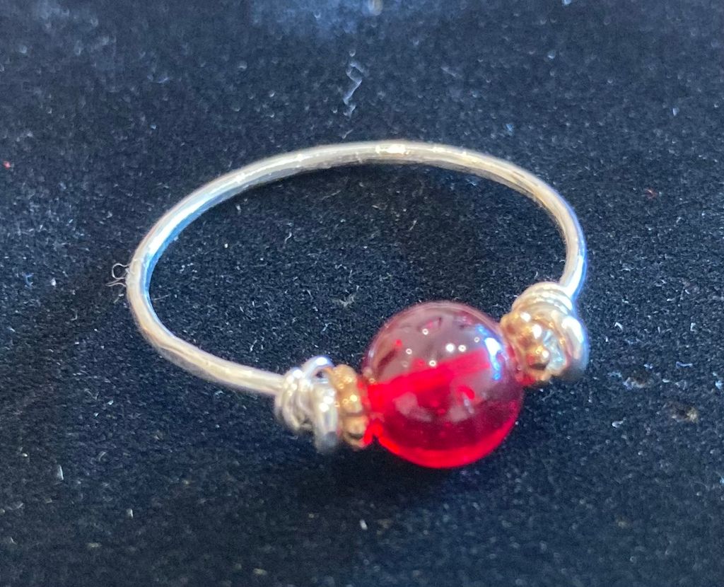 Silver Ring And Red