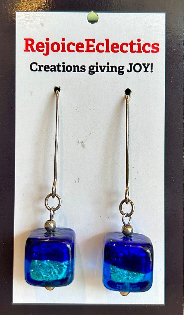 JoEllen Aqua and Cobalt Earrings