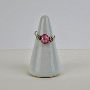 Italian Pink Bead Ring