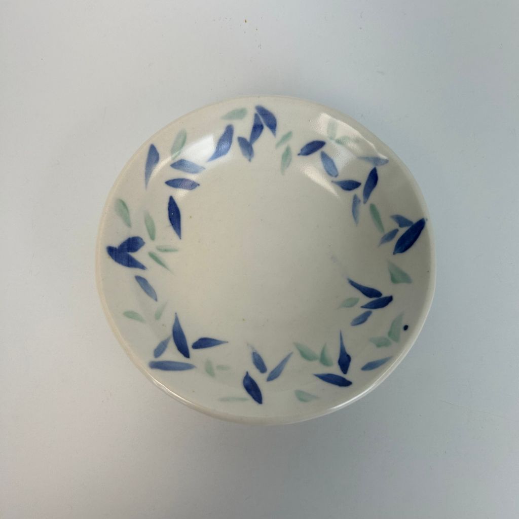 Bowl- Blue Leaves