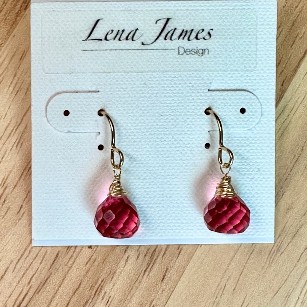 Ruby Quartz Earrings