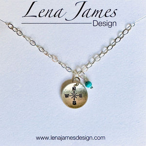 Compass Necklace - Turquoise