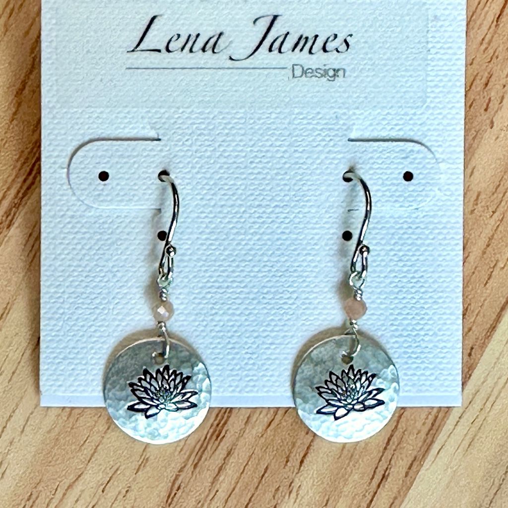 Lotus Earrings - Sunstone