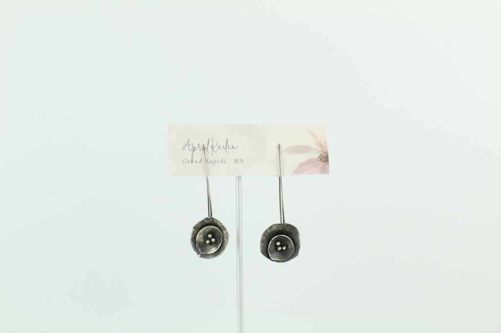 Sterling Silver Concave Earrings