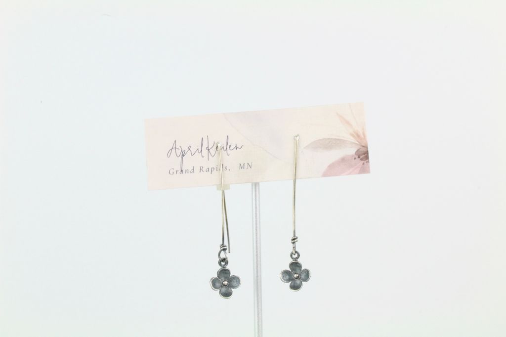 Sterling Silver Flower Earrings