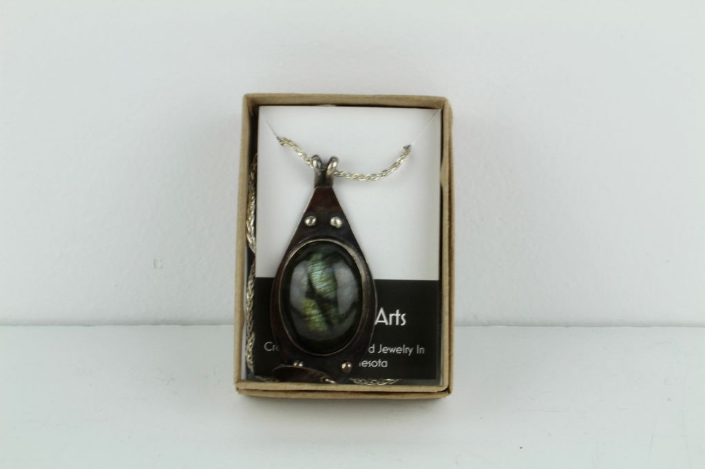 #13 Labradorite Pendant (Sterling Silver)