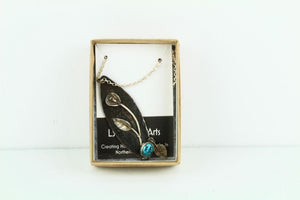 #16 Flowers with Turquoise (Sterling Silver)