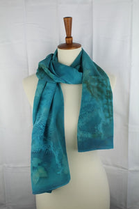 Turquoise Silk Scarf