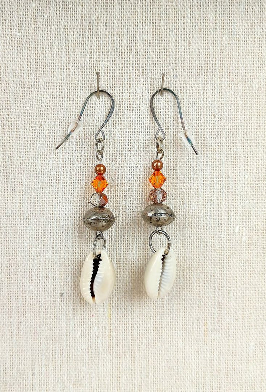 Beaded Shell Earrings