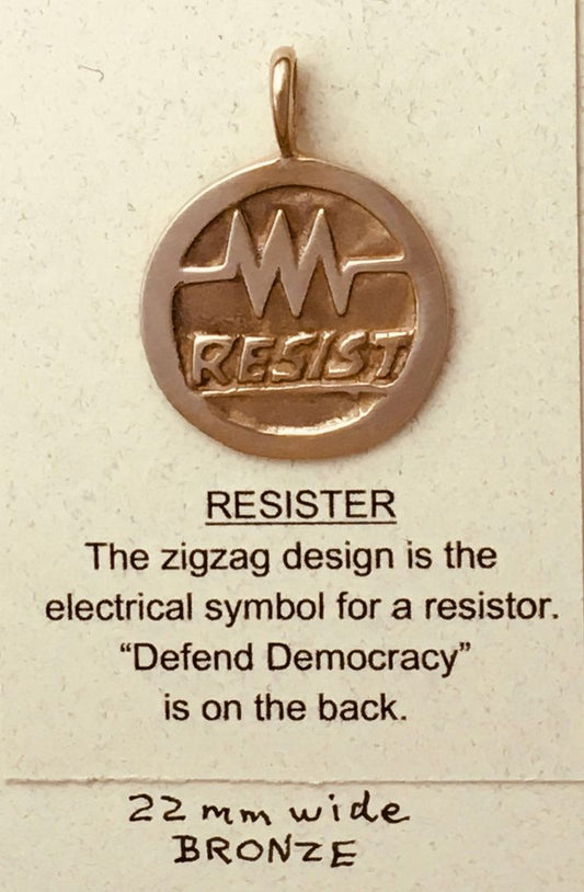 Resister Bronze Round Pendant