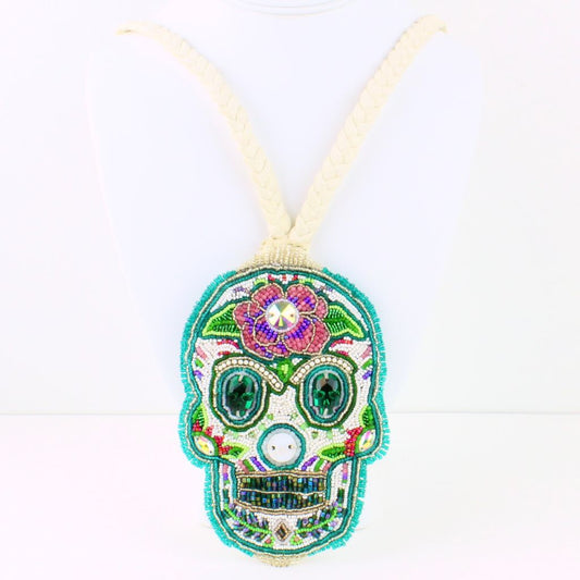 Pink and Green Sugar Skull