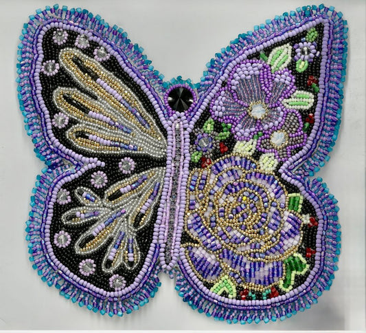 Turquoise and Purple Butterfly