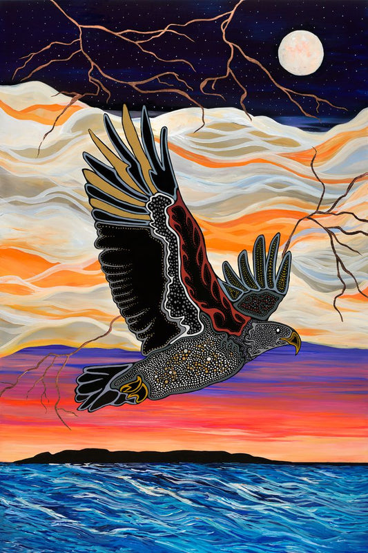 Thunderbird Flight Above Sleeping Giant / Babaamise binesi besho nabaamisaabed