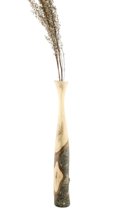Tall Maple Wood Vase by MW