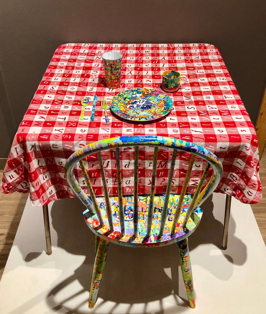 Table for One, Eating Alone on Blue Widower