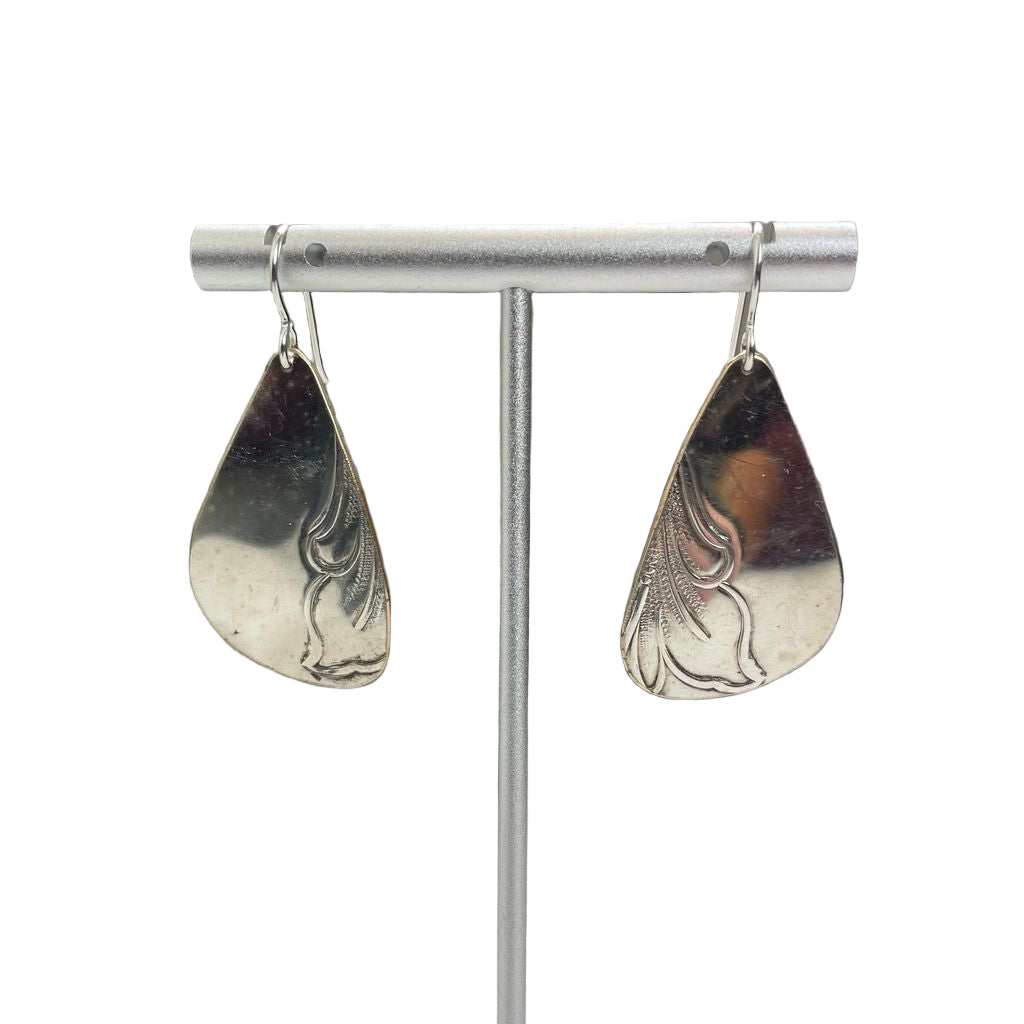 Silver Plate Earrings Large No. 3
