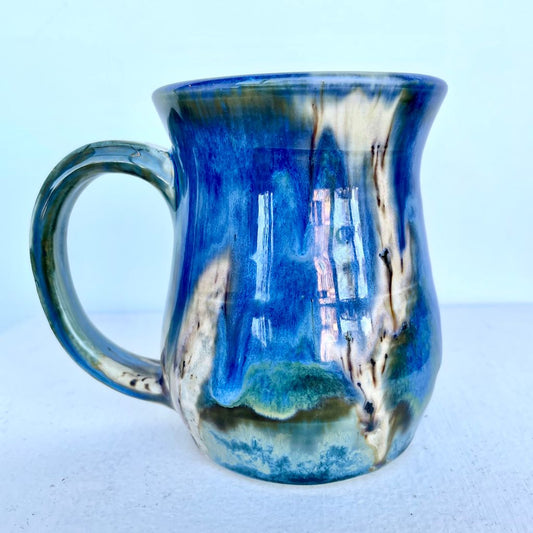 Hand Thrown Dripping Contrast Mug by LE